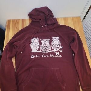 Ardene Burgundy Owl Print Men's Sweater